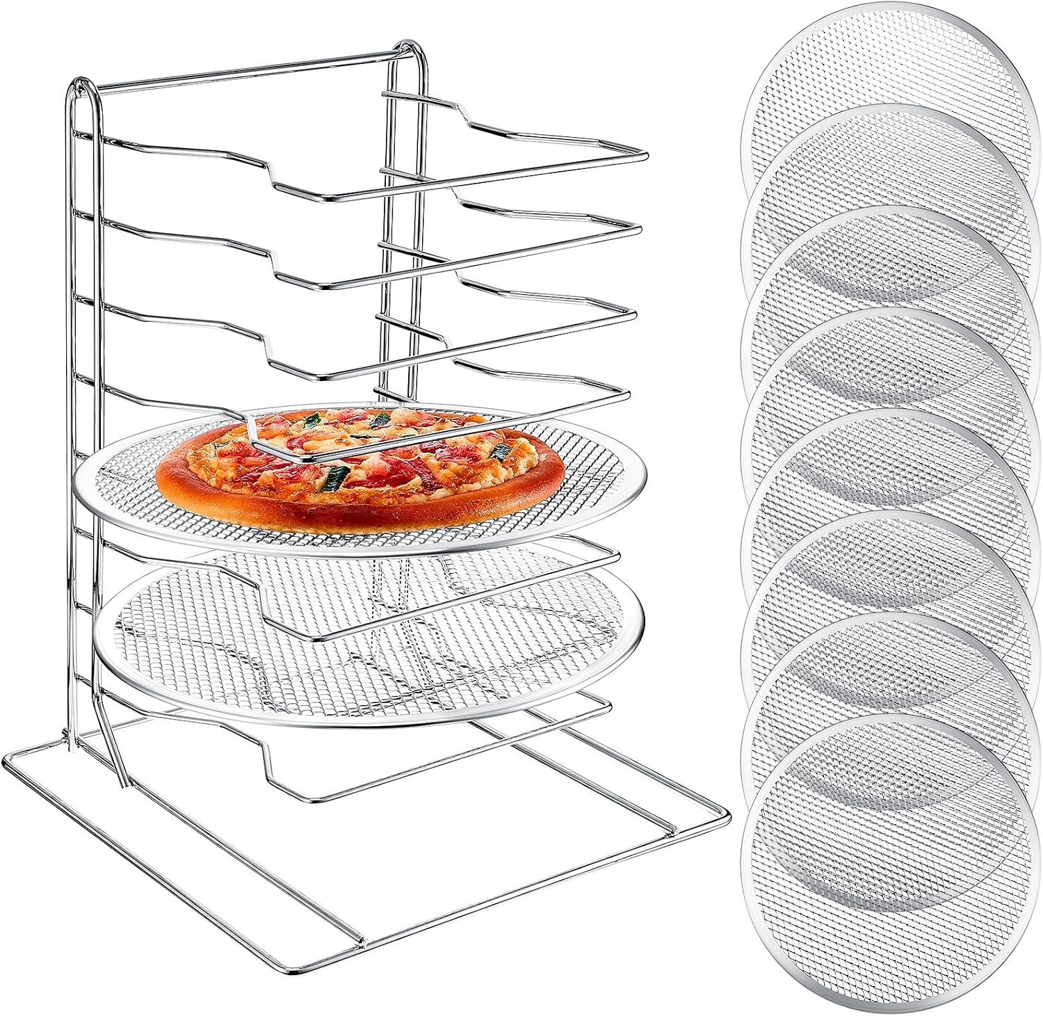 Baking Kitchen Set - Pizzarek met 8 niveaus en 8