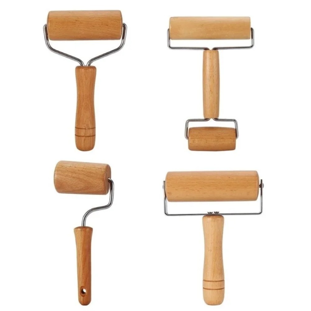Kitchen Roller Baking - 1Pc Houten Deegroller Handheld Gebak Roller