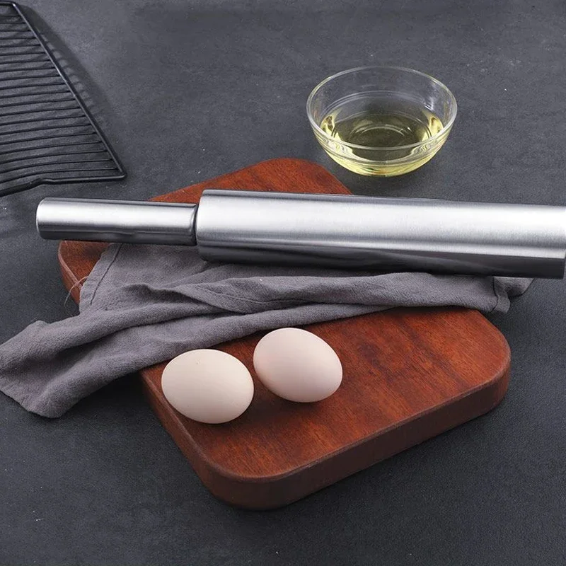 Kitchen Roller Baking - Huishoudelijke roestvrijstalen deegroller, noedelpers, dumplingroller, keukenbakroller,