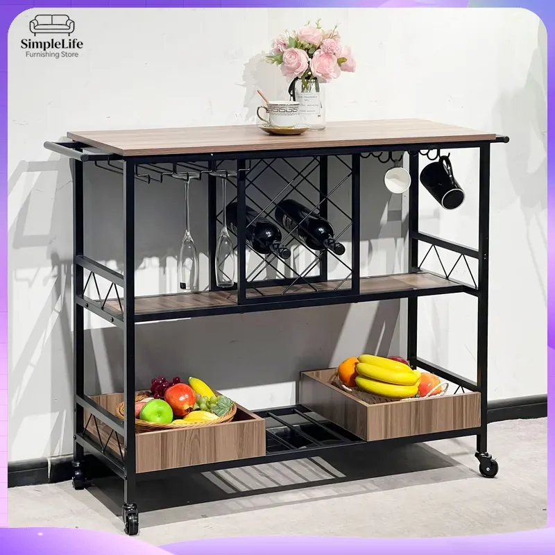 Kitchen Baking Cart - Multifunctionele keukenkar met opbergplanken, rolwagen voor