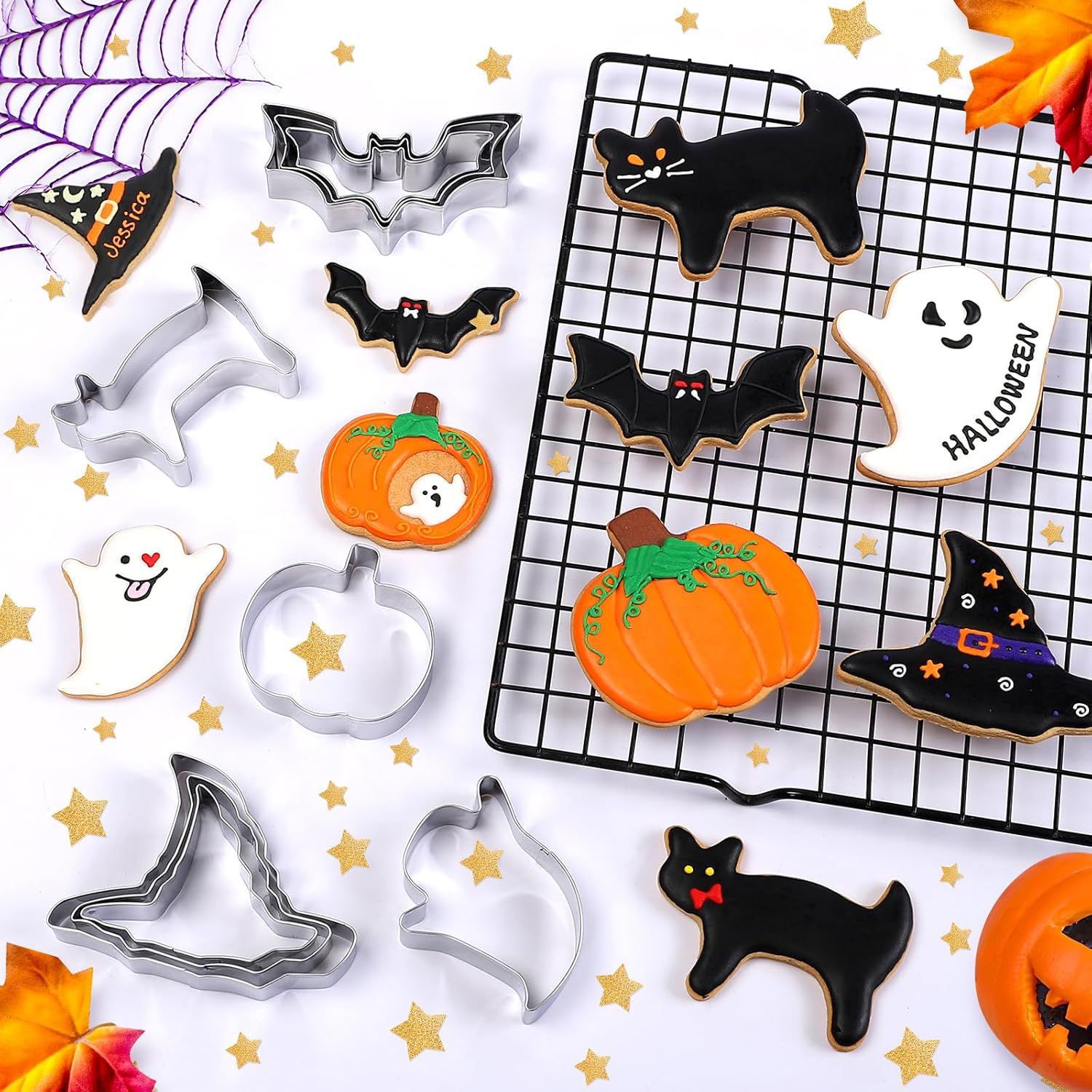 Kitchen Witch Baking - Halloween Koekjesvorm 3-delig Keuken Pompoen Heksenhoed