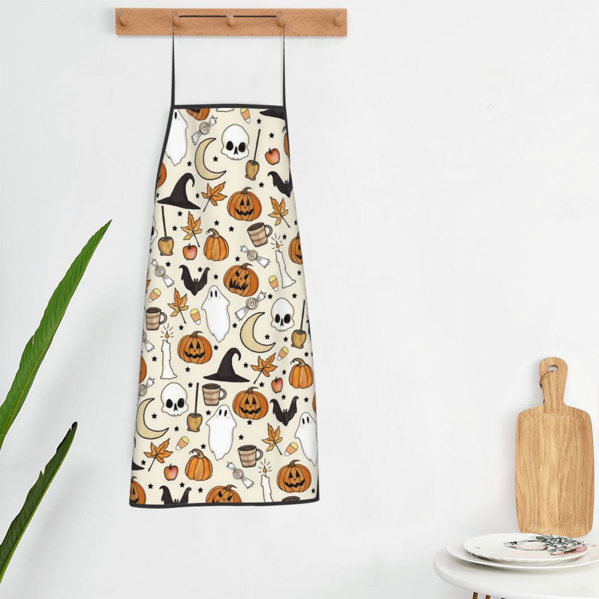 Kitchen Witch Baking - Halloween Pompoen Heks Vleermuis Kasteel Kat