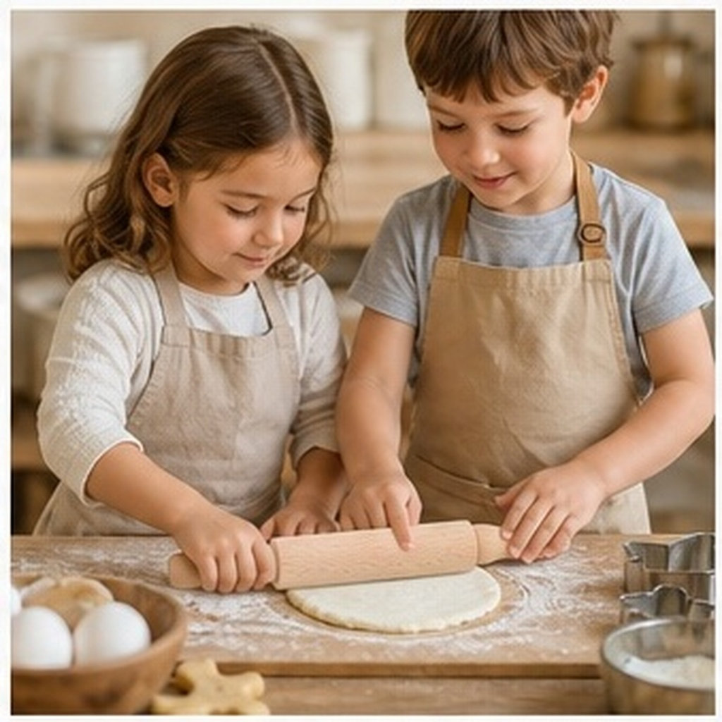 Kitchen Roller Baking - Houten mini-uitrol voor bakken, kerst, 23
