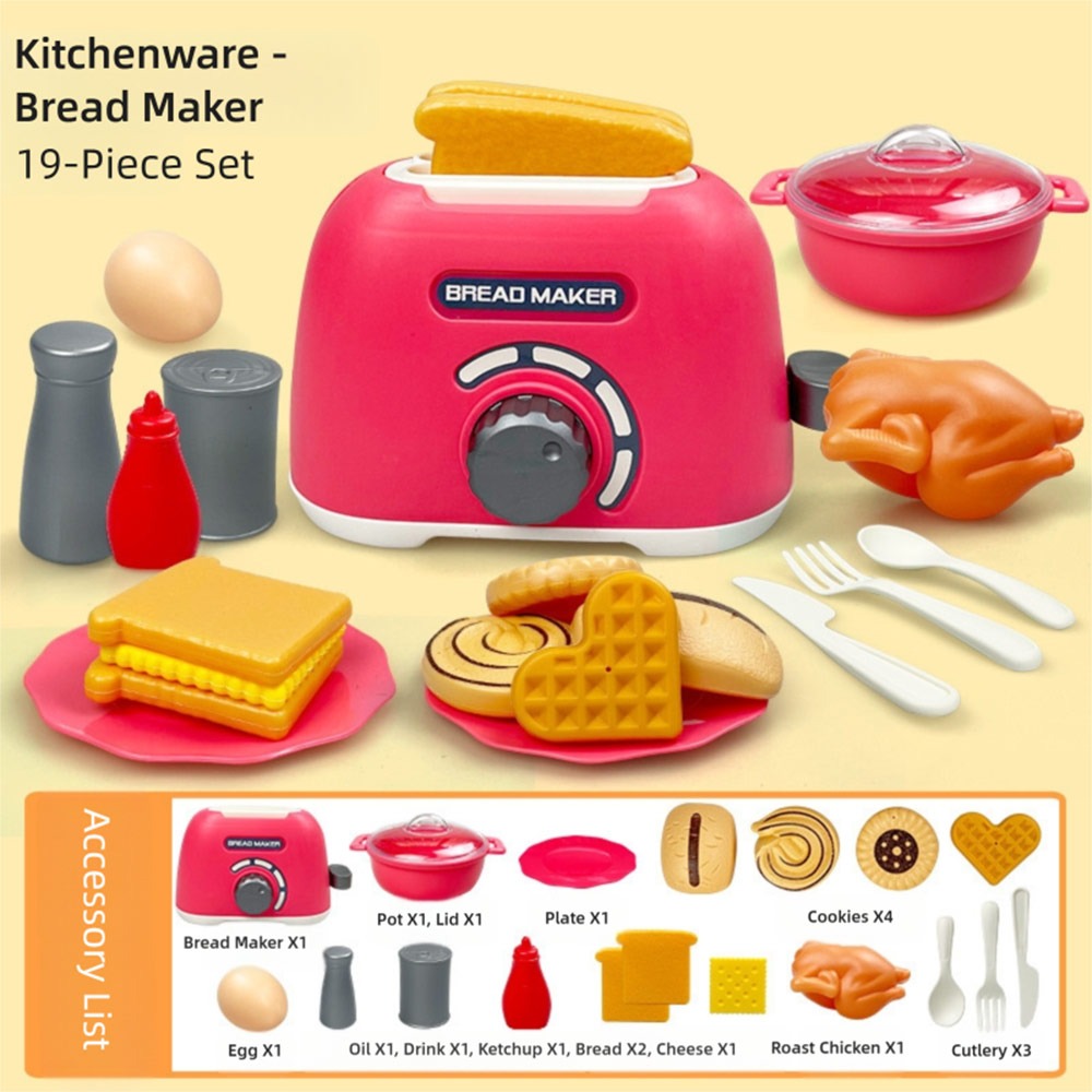 Kitchen Kids Baking Set - Veelkleurige kinderspeelset voor koken, plastic gasfornuis,