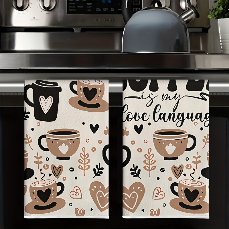 Baking Kitchen Set - 2 stuks bruine koffiekop en keukendoek,