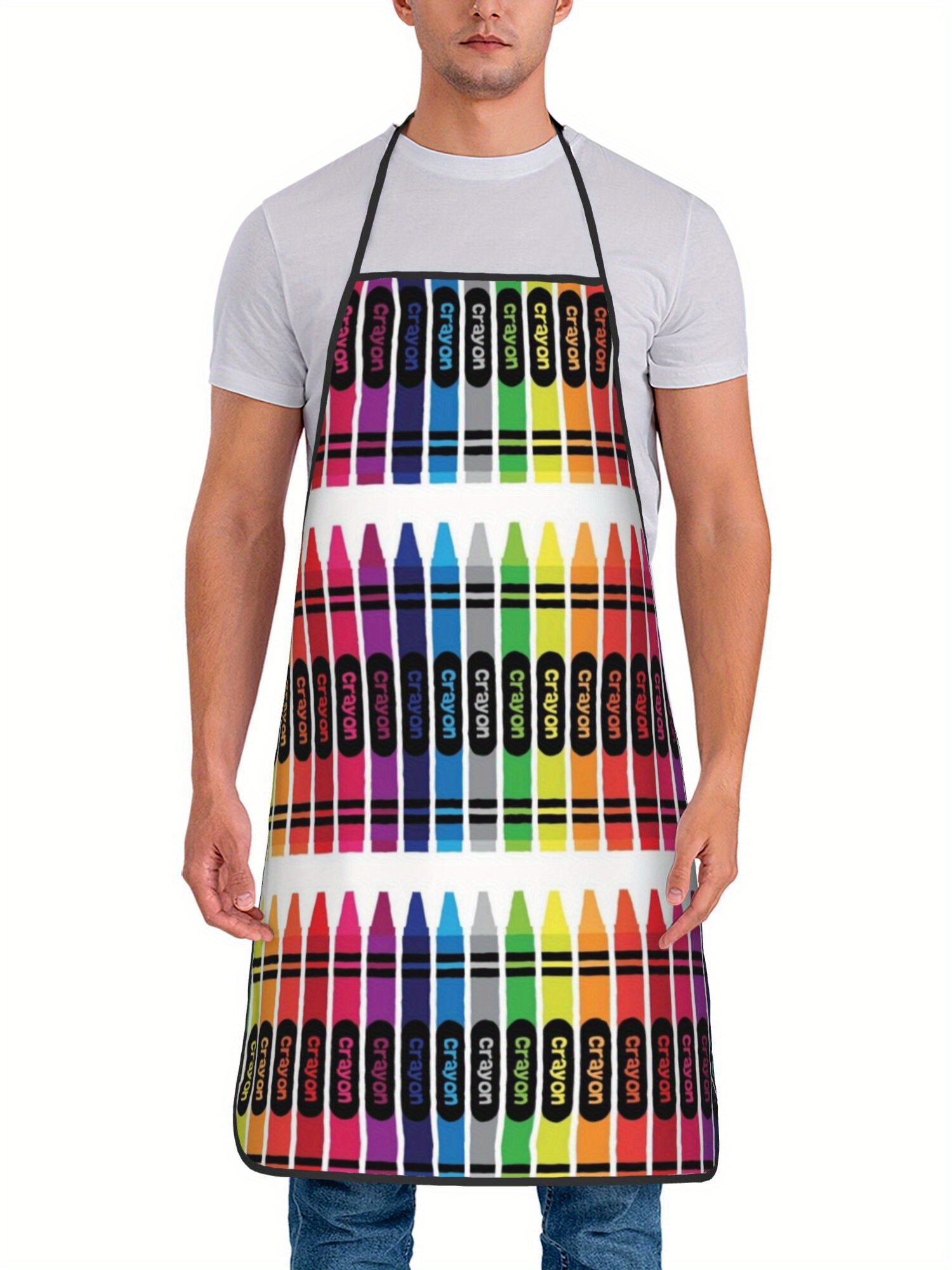 Kitchen Baking Background - Witte achtergrond regenboogkrijtstrip volledig bedrukt waterdicht