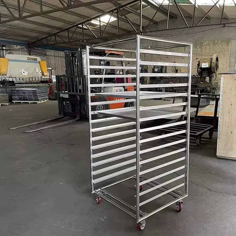 Kitchen Baking Cart - 15-laags roestvrijstalen koelrek met wielen, verwijderbaar