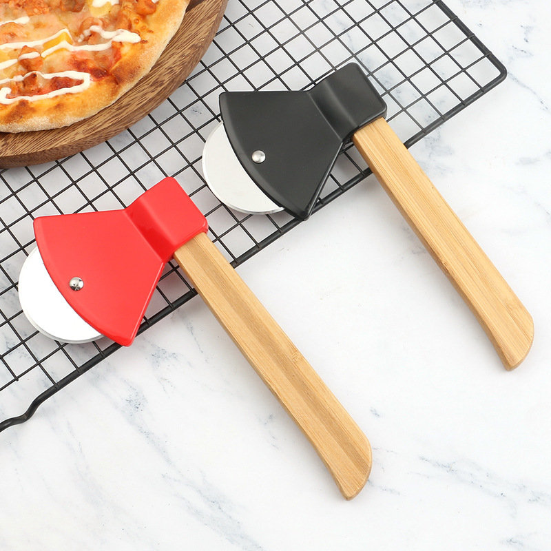 Kitchen Roller Baking - Houten handvat bijl-vormige pizzames roller mes