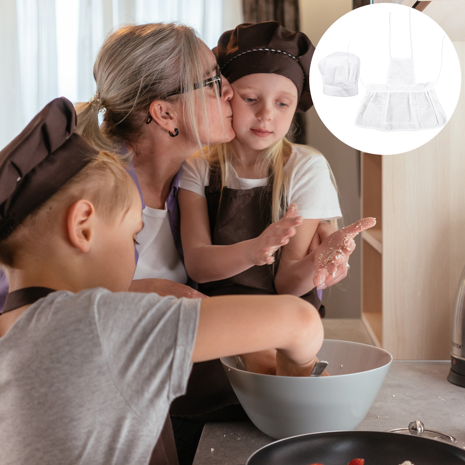 1 Set Kinderkoksmuts en Schort - Kitchen Kids Baking Set recensie en prijs