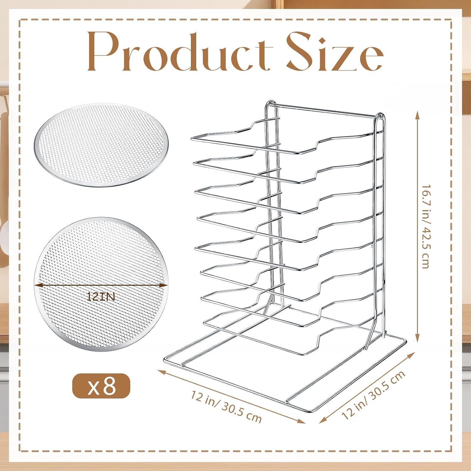 Pizzarek met 8 niveaus en 8 al - Baking Kitchen Set recensie en prijs