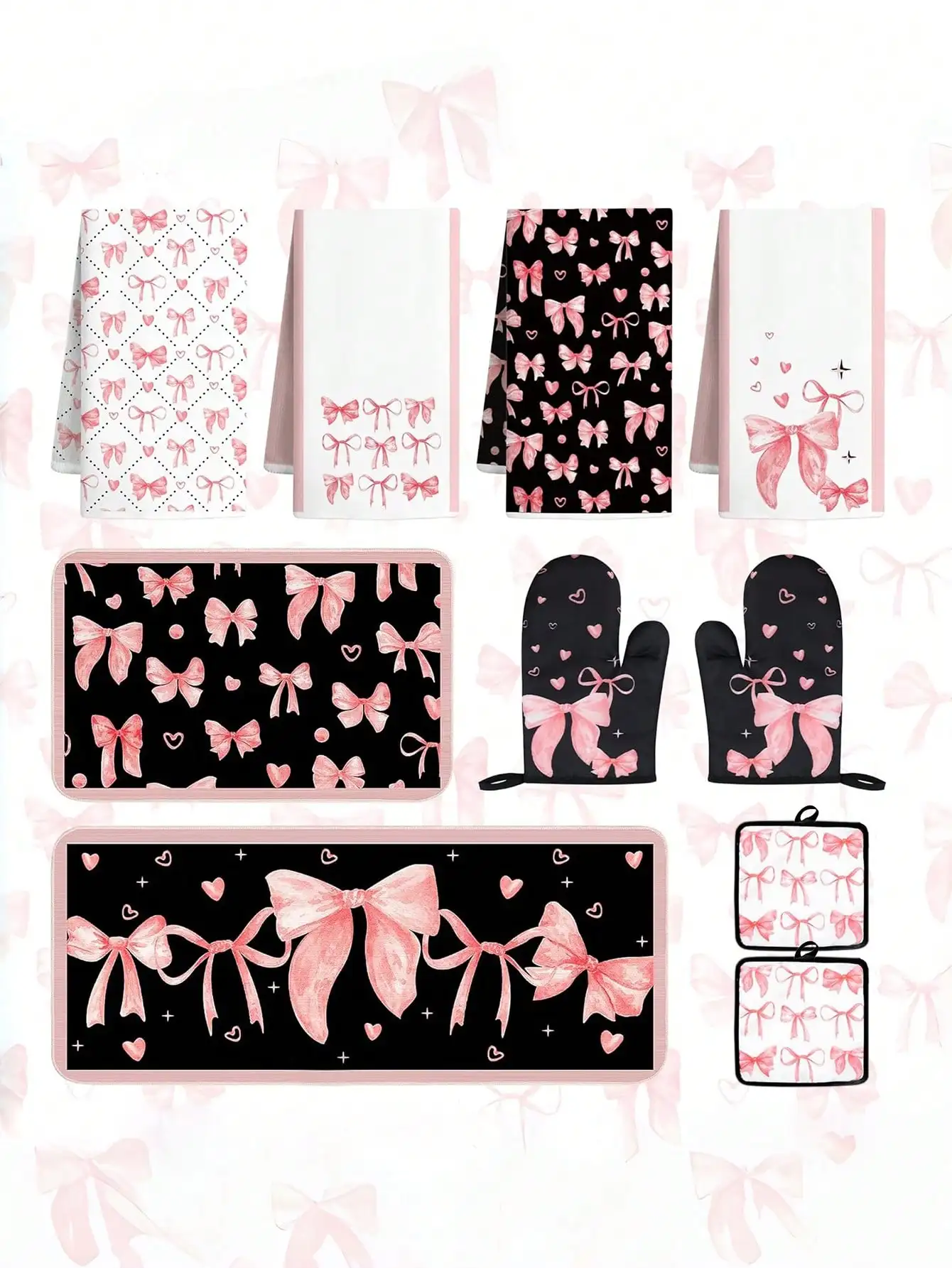 10-delige set roze strikke keu - Baking Kitchen Set recensie en prijs