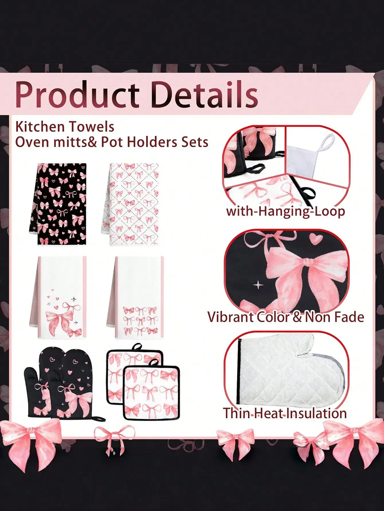10-delige set roze strikke keu - Baking Kitchen Set recensie en prijs