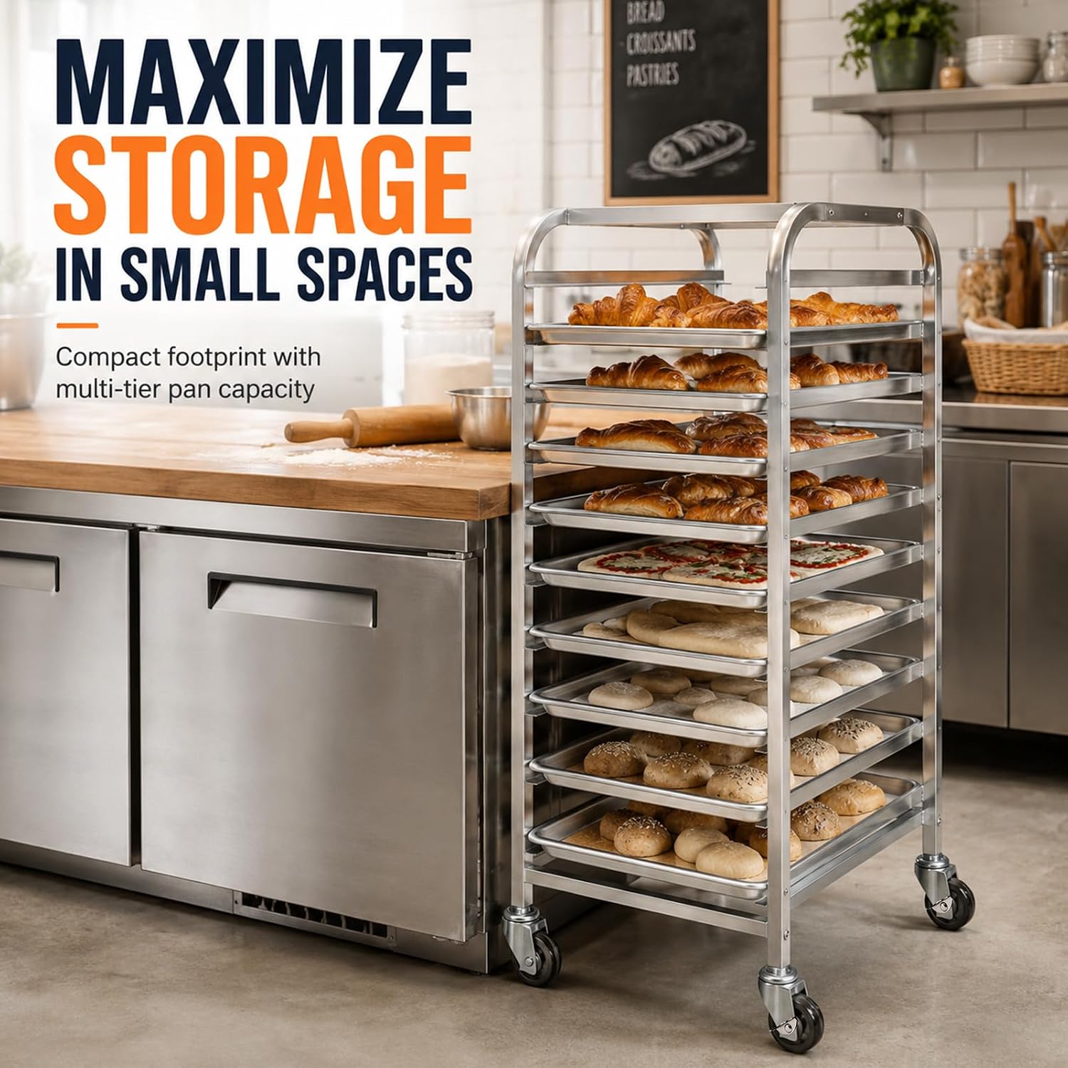 10-laags roestvrijstalen bakpl - Kitchen Baking Cart recensie en prijs